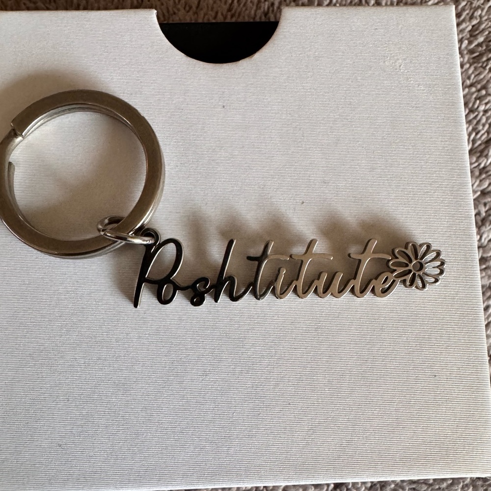 Poshtitute Silver NEW Keychain